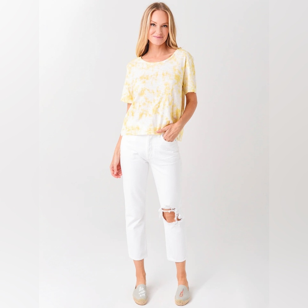 Loveshackfancy Calix Tee Lemon Drop Sz M - image 4